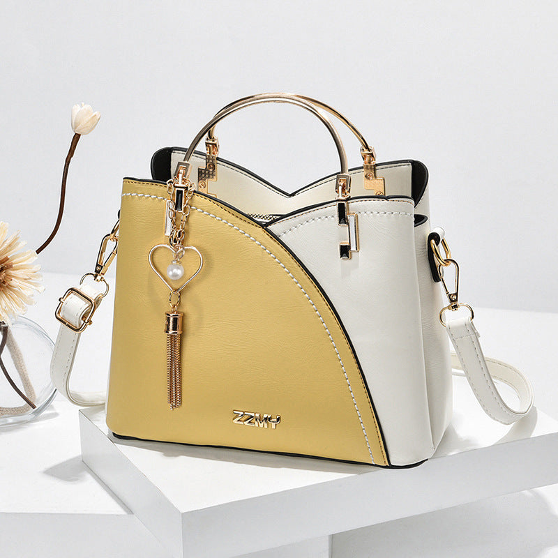Women's Classy Patchwork Fashion Leather Shaping Handbags