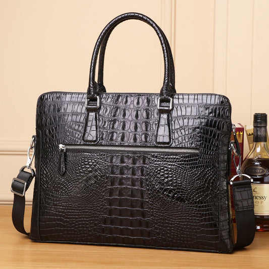 Men's Crocodile Pattern Business One Computer Men's Handbags