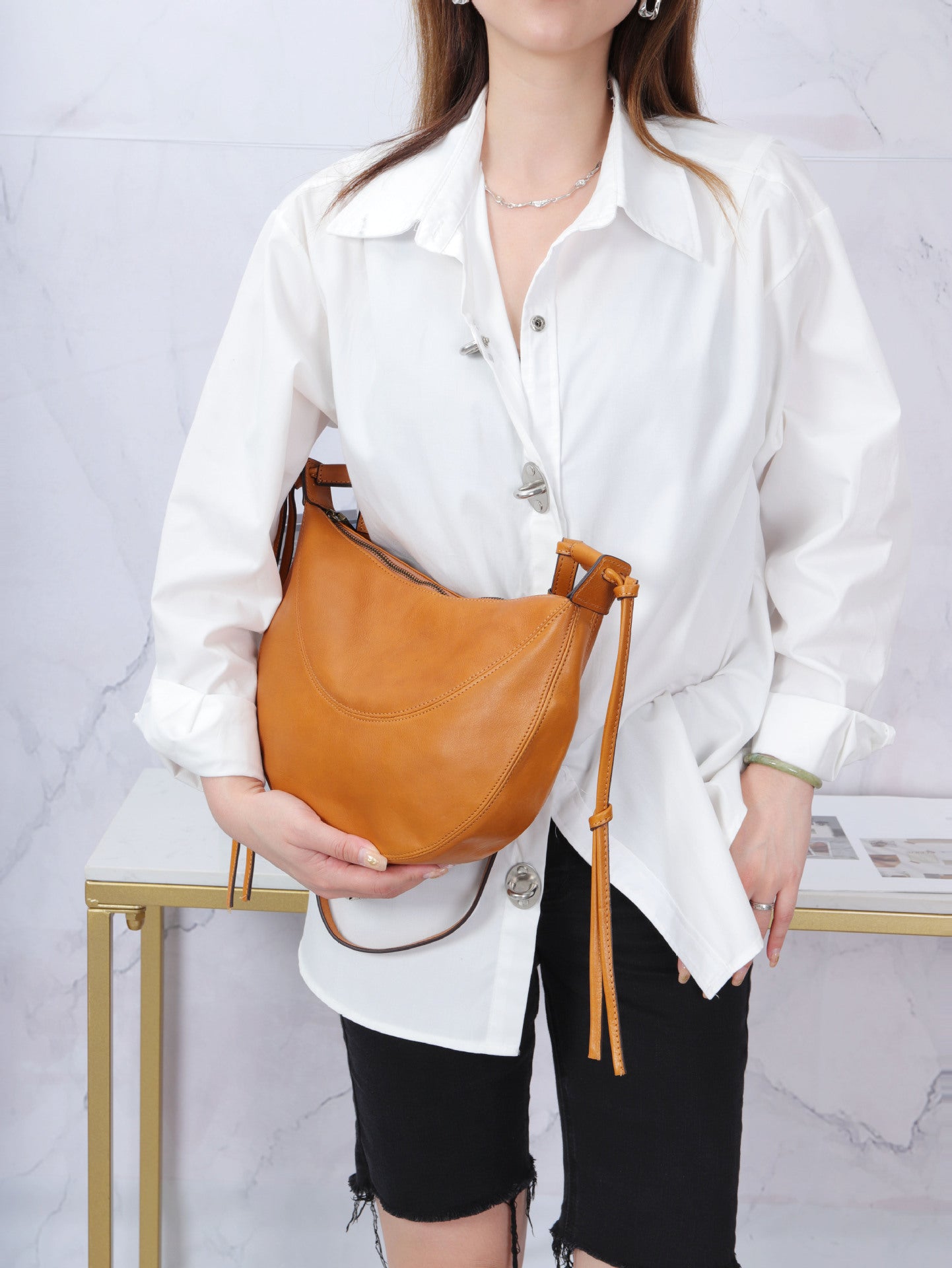 Korean Style High Sense Soft Leather Shoulder Bags