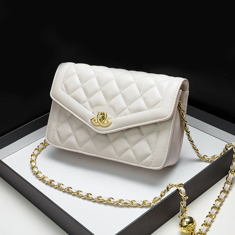 Women's Golden Balls Classic Style Rhombus Chain Shoulder Bags