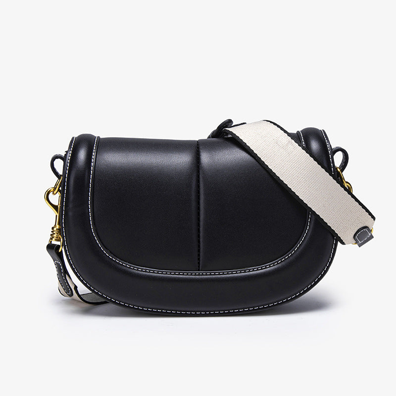 Women's Spanish Saddle Magnetic Snap Flap Thread Crossbody Bags