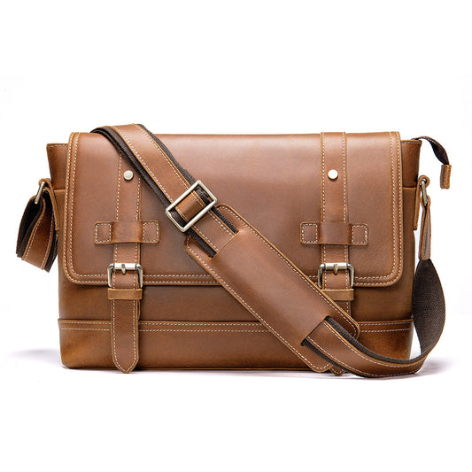 Men's Crazy Horse Leather Retro First Layer Bags