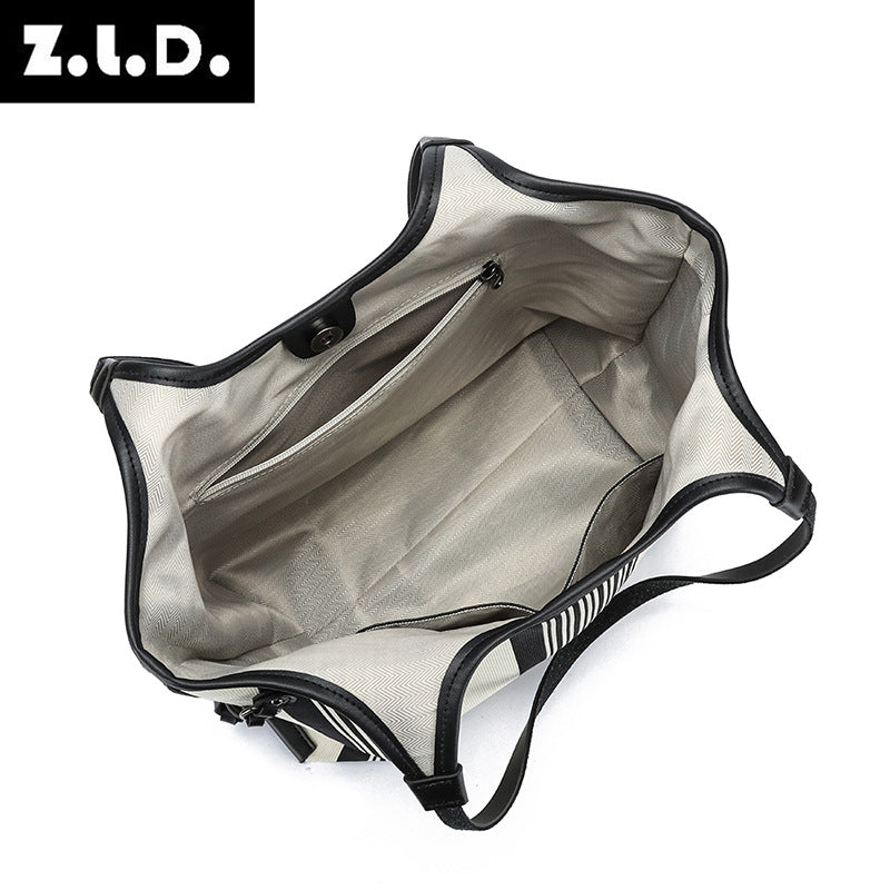 Women's Classic Cool Striped Large Capacity Tote Bags