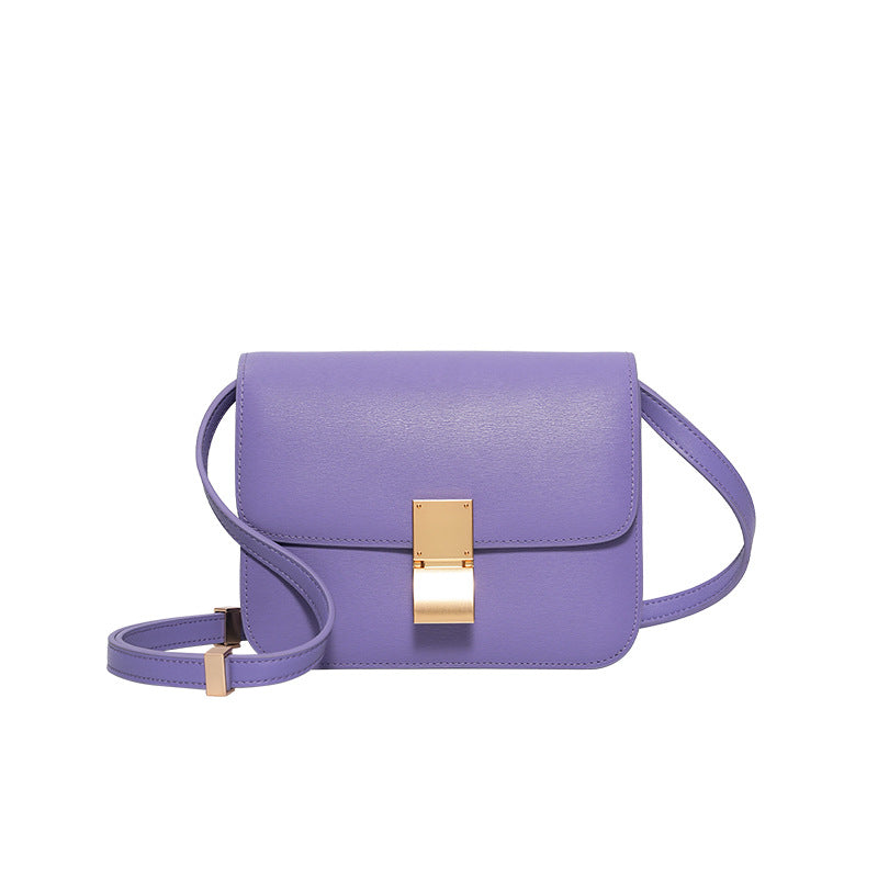 Women's Genuine Leather Retro Light Luxury Minority Joker Small Square Bags