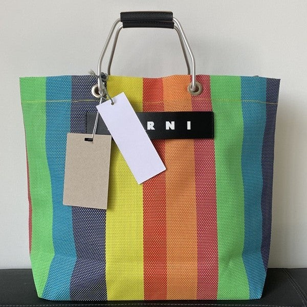 Xi Straw Woven Leisure Shopping Colorful Handbags