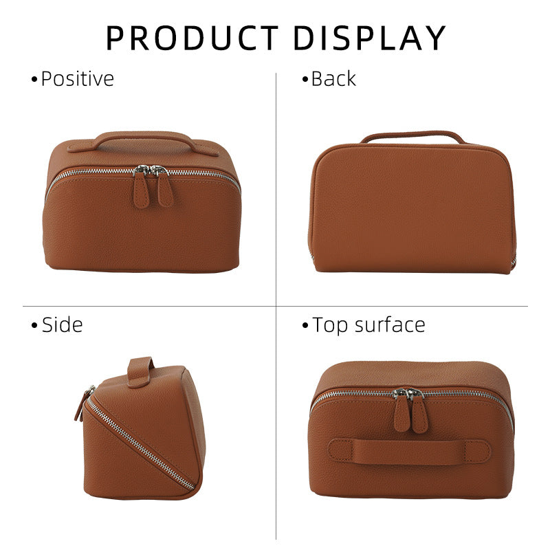Cowhide Wash Portable Storage Large Capacity Bags