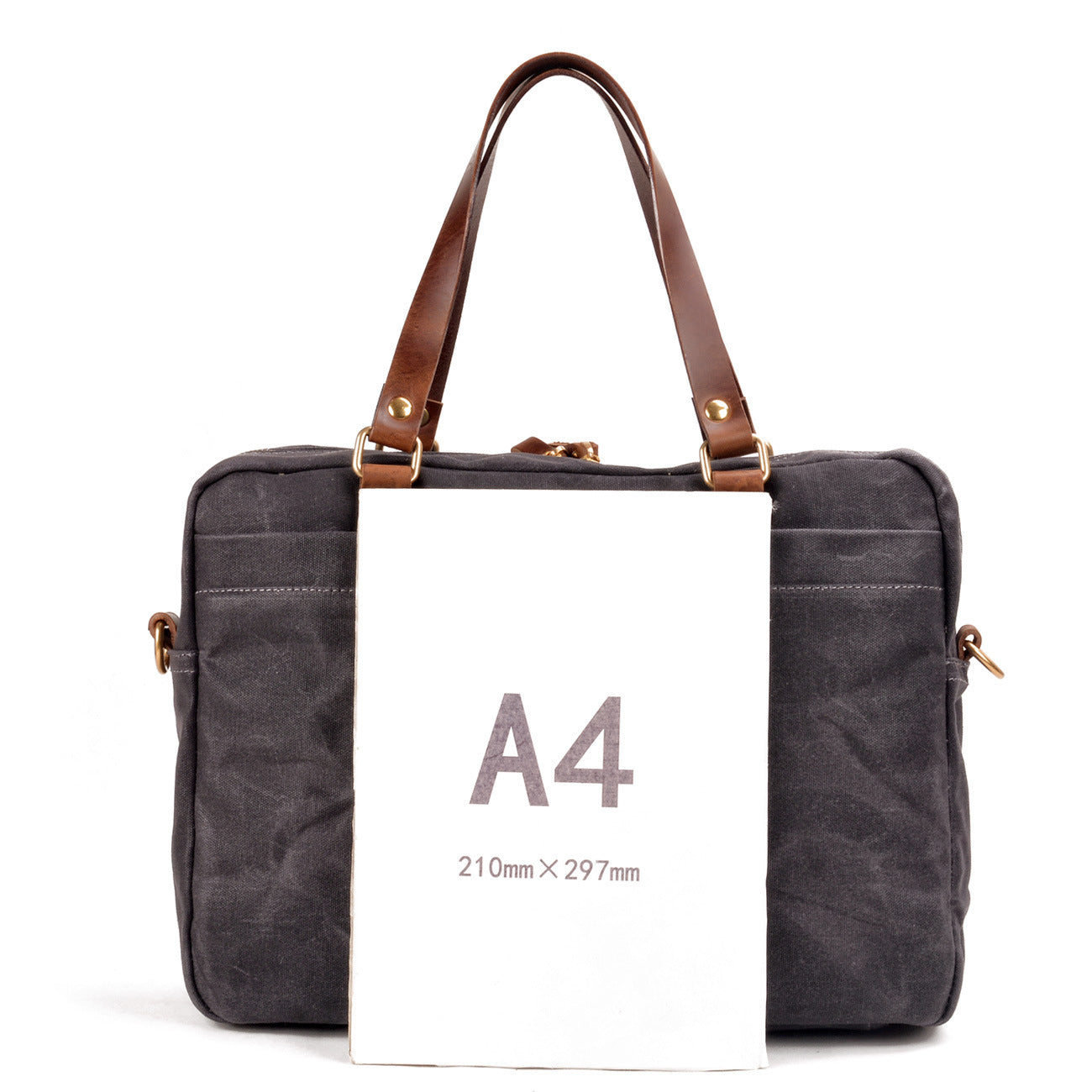 Men's Wax Canvas Leather Business Computer File Men's Briefcases