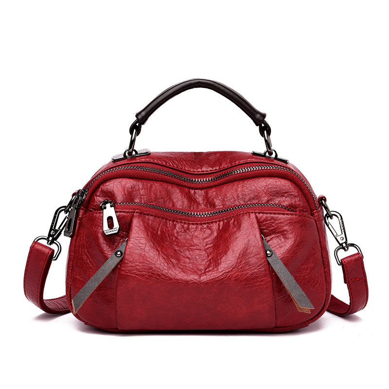 Women's Fashion Business Woven Versatile Soft Leather Crossbody Bags