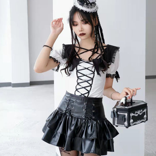 Women's Punk Skeleton Portable Fashion Trendy Dark Shoulder Bags
