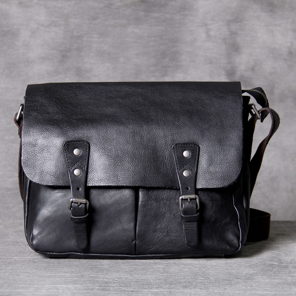 Men's Layer Cowhide Leather Genuine Portable Difference Men's Messenger Bags