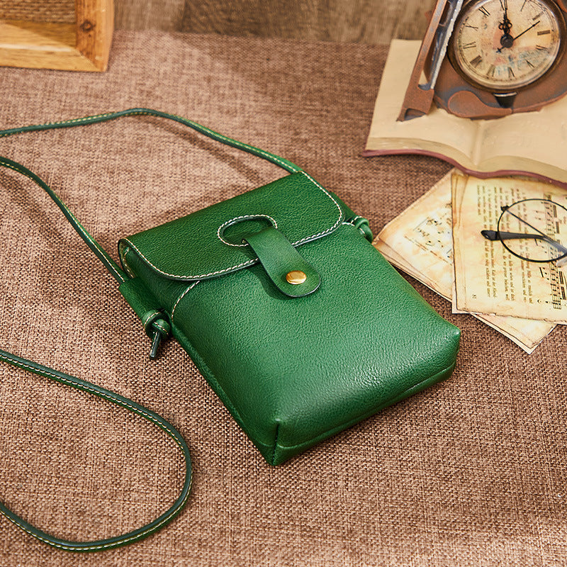 Retro First Layer Cowhide Cell Elegant Crossbody Bags