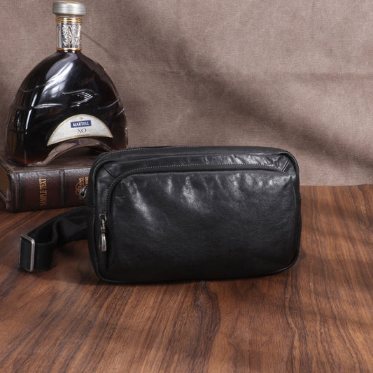 Men's Leather Fashion First Layer Cowhide Clutch Bags