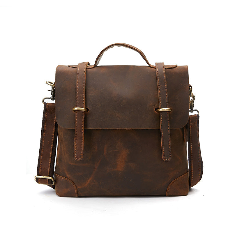 Men's Genuine Leather Crazy Horse Business Customized Men's Briefcases