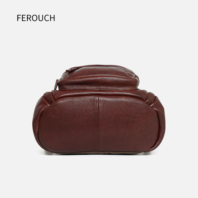 Women's Style Vintage First Layer Cowhide Genuine Backpacks