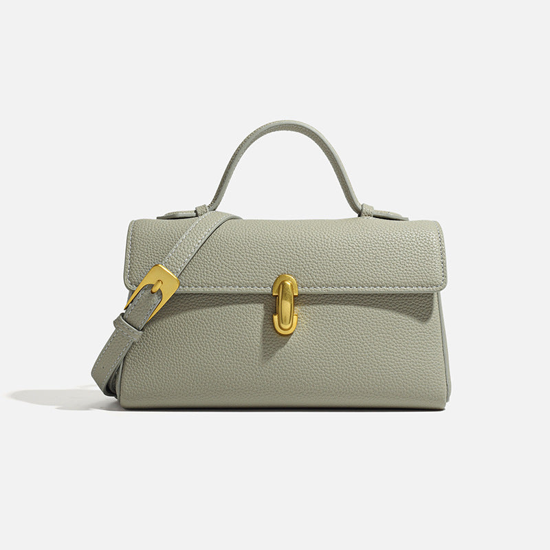 Advanced Texture Lychee Pattern Simple Commute Handbags