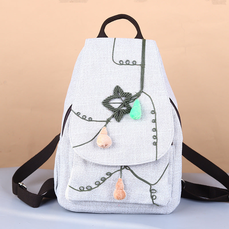 Yunnan National Style Hand-woven Cotton Linen Backpacks