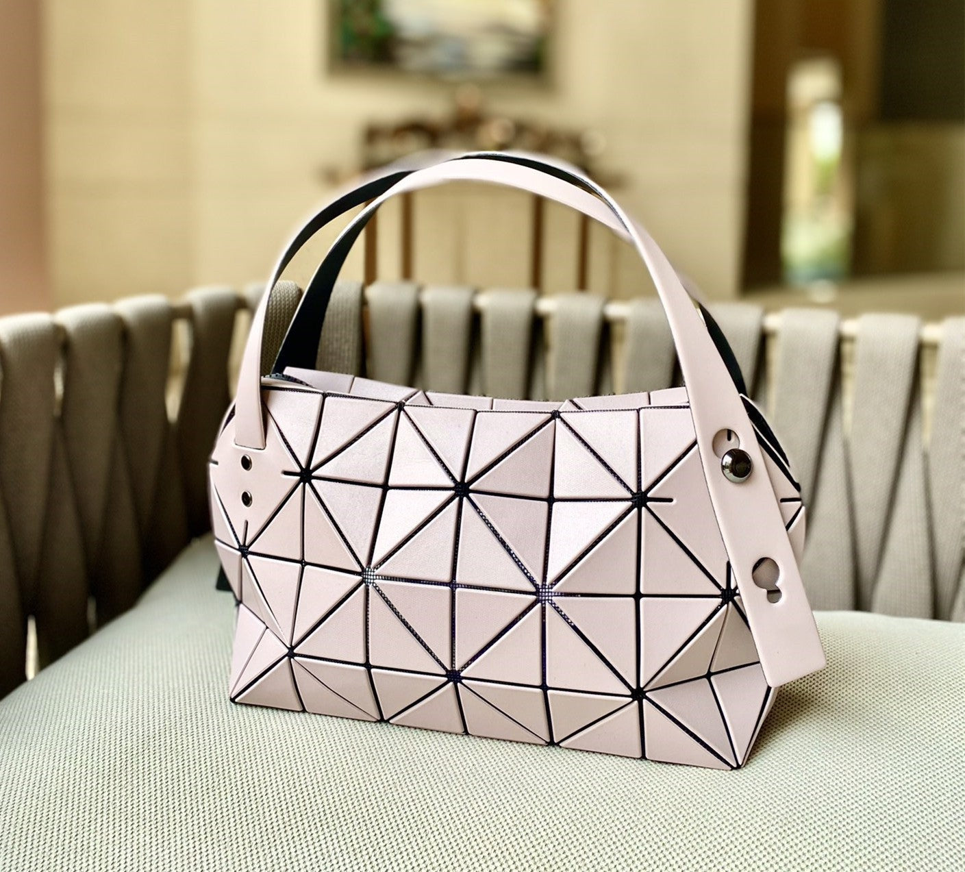 Triangle Rhombus Boston Frosted Underarm Fashion Pillow Handbags