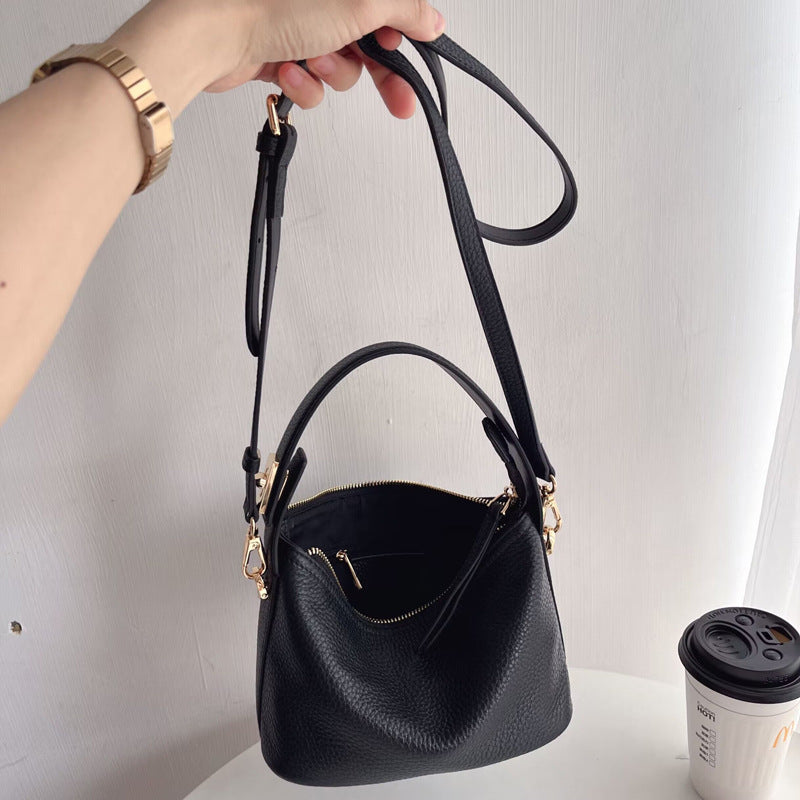 Full Grain Leather High-grade Lunch Box Handbags