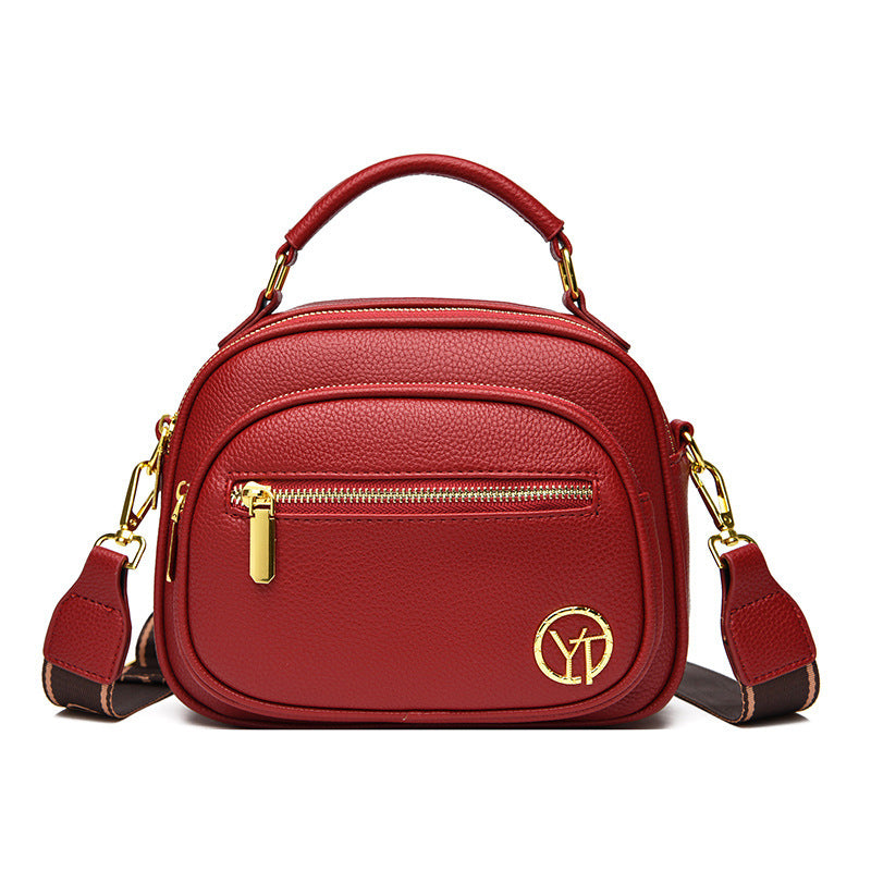 Women's Soft Leather Korean Style Fashion One Crossbody Bags