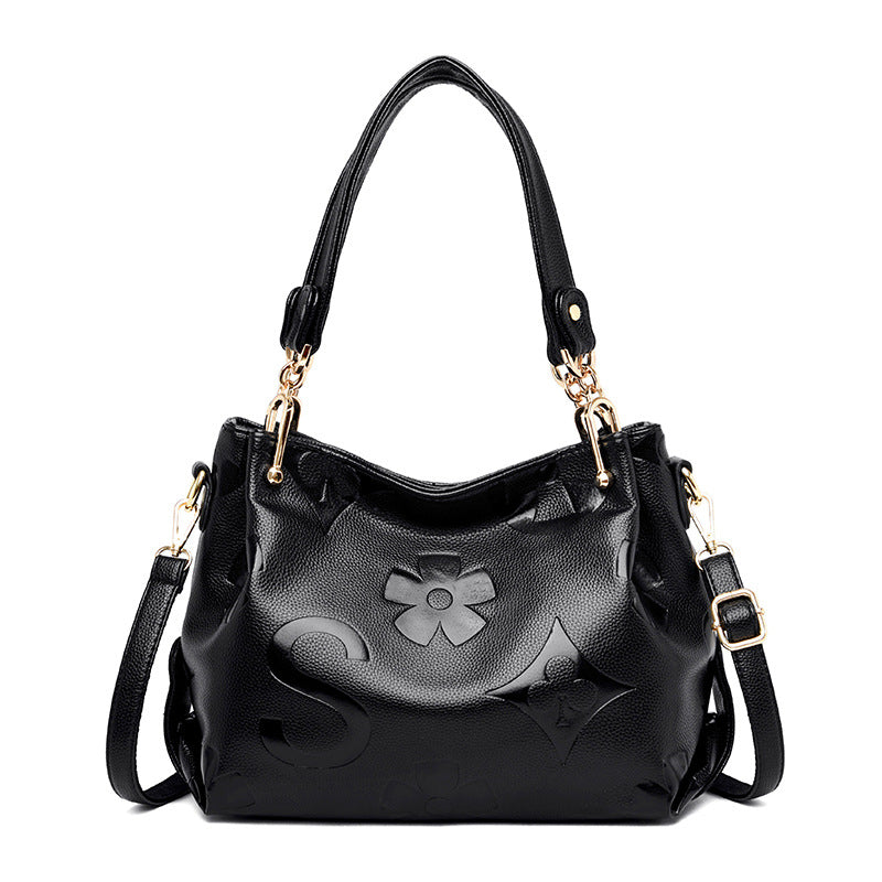 Women's Attractive Fashion Portable Textured Big Bags
