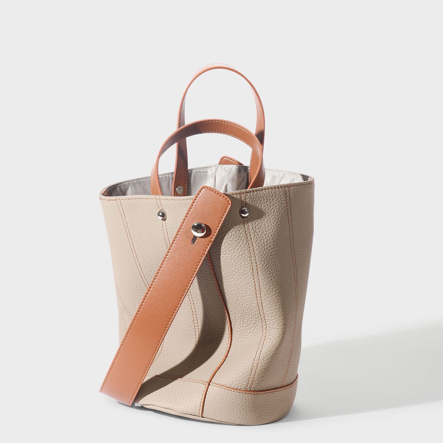 Women's Niche High-grade Genuine Leather Light Luxury Bucket Bags