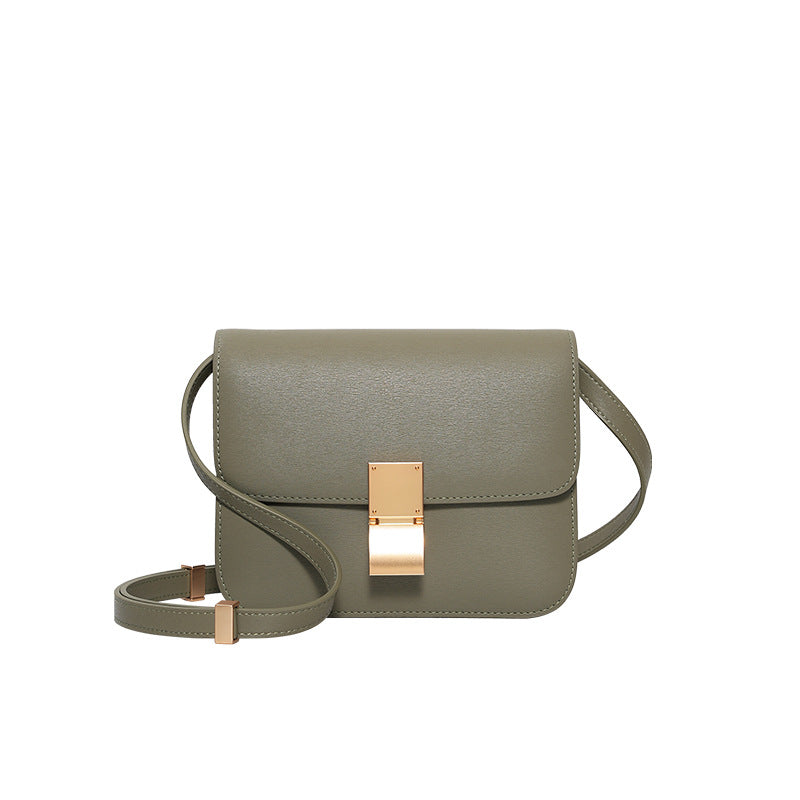 Women's Genuine Leather Retro Light Luxury Minority Joker Small Square Bags
