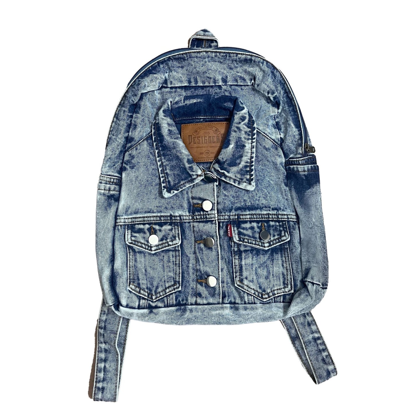 Women's Denim Shirt Design Street Fashion Large Backpacks