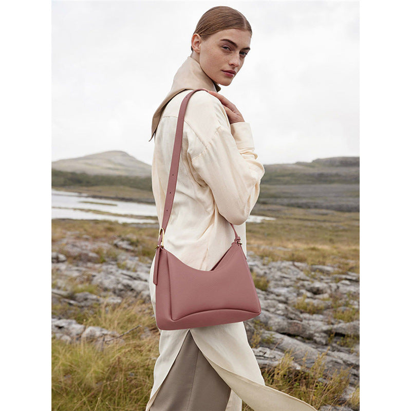 Women's Niche Design Underarm Leather Light Luxury Bags