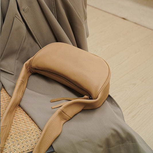 Women's Dumpling High Sense Genuine Leather Soft Shoulder Bags
