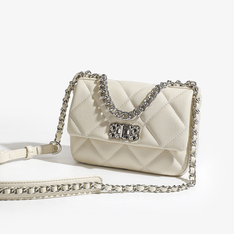 Women's Fashion Classic Style Rhombus Chain Twist Shoulder Bags