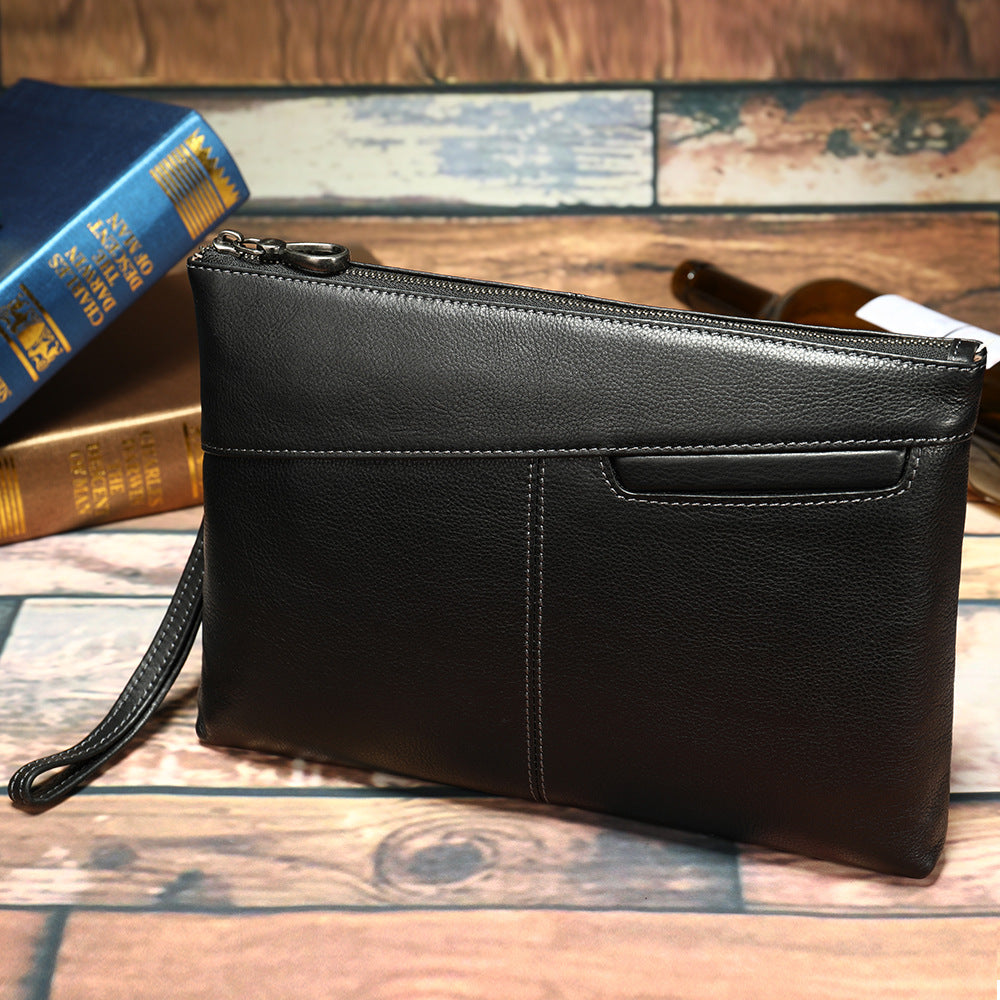 Men's Genuine Leather Clutch Vegetable Tanning Envelope Men's Handbags