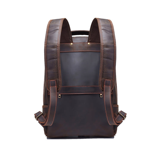 Men's Leather Vintage First Layer Cowhide Large Backpacks