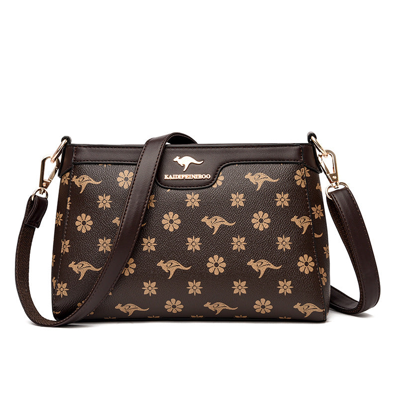 Women's Kangaroo Genuine Leather Trendy Niche Four Shoulder Bags