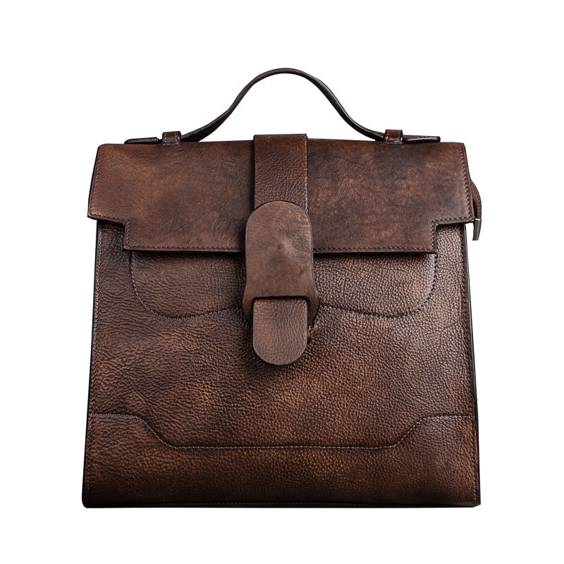 Women's Cowhide Vintage Chinese Fashion Genuine Leather Shoulder Bags