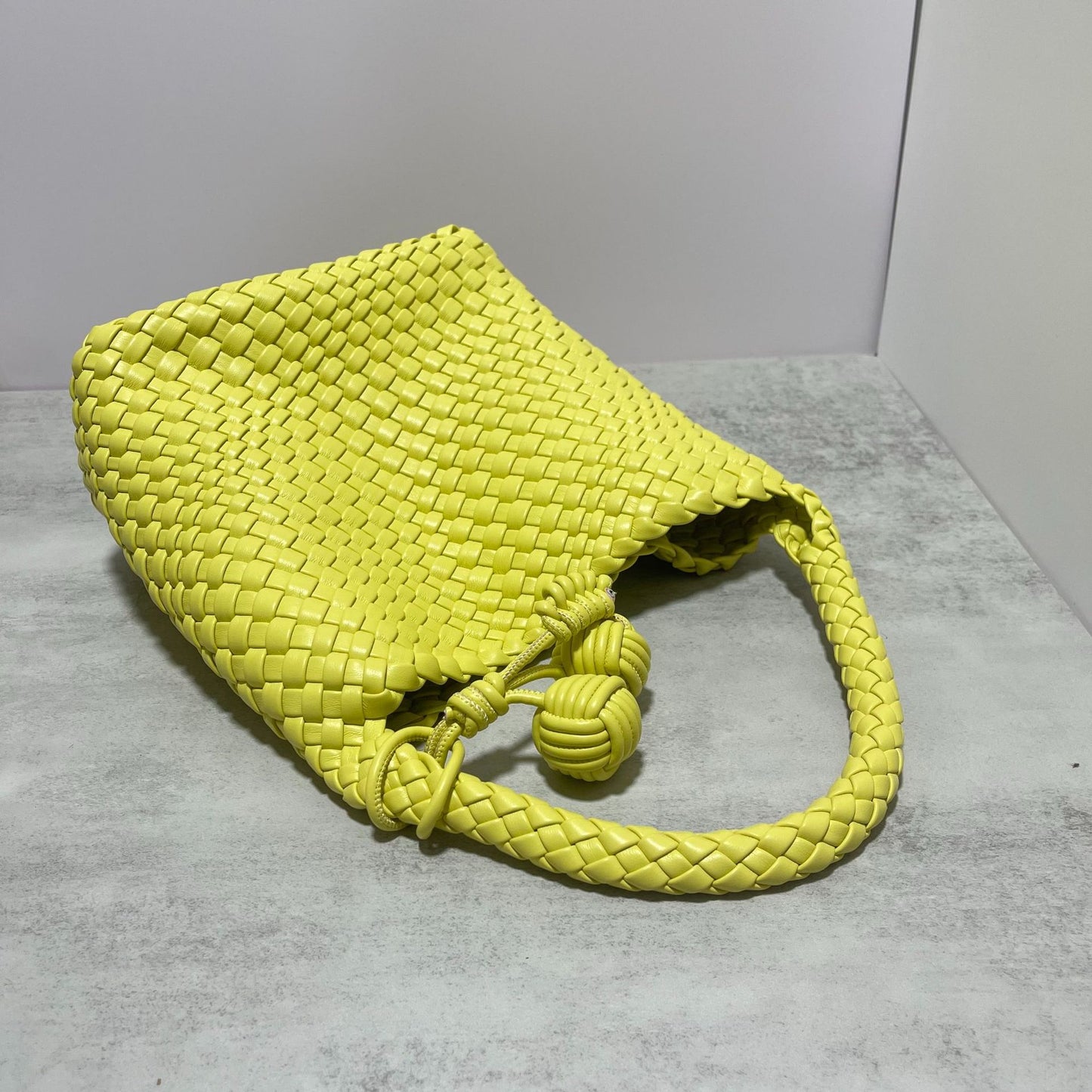 Hand-woven Double Ball Portable Fashion Vegetable Bucket Bags