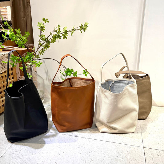 Women's First Layer Cowhide Big Idle Style Shoulder Bags