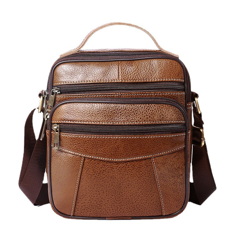 Men's Leather First Layer Cowhide Vintage Russia Men's Messenger Bags