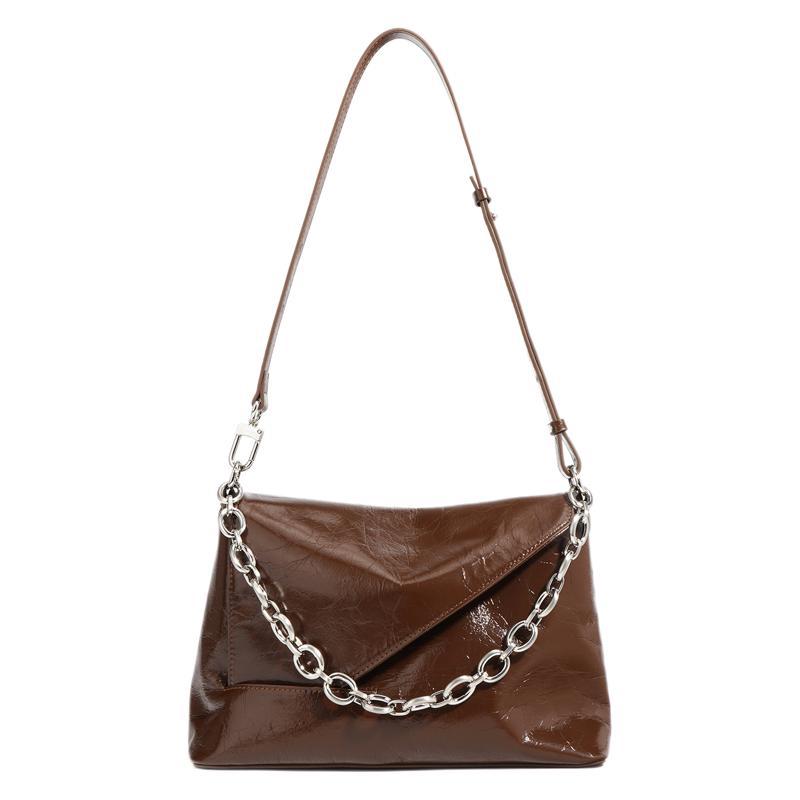 Women's Retro First Layer Cowhide Advanced Simple Bags