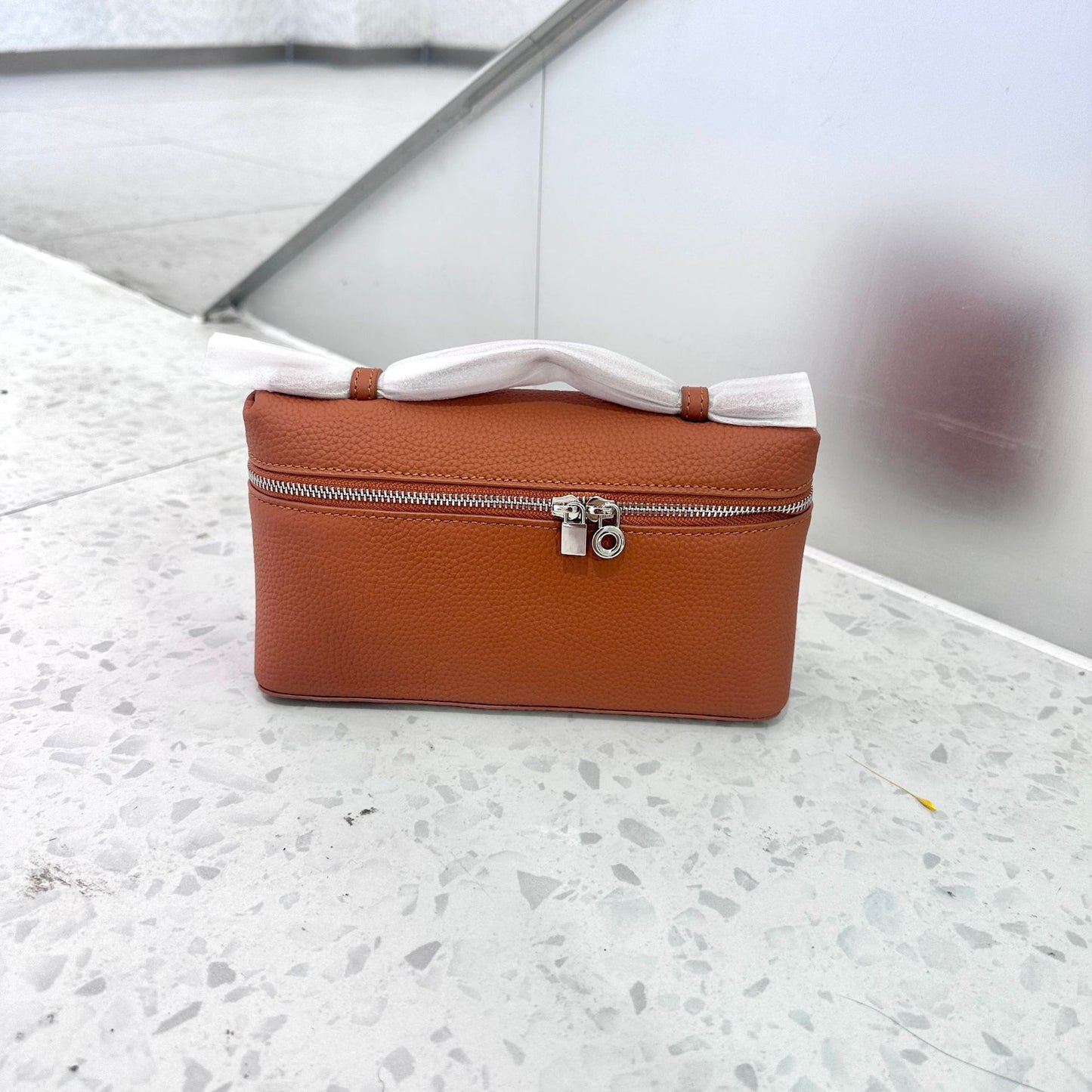 Women's Genuine Leather Lunch Box Kelly Lychee Pattern Shoulder Bags