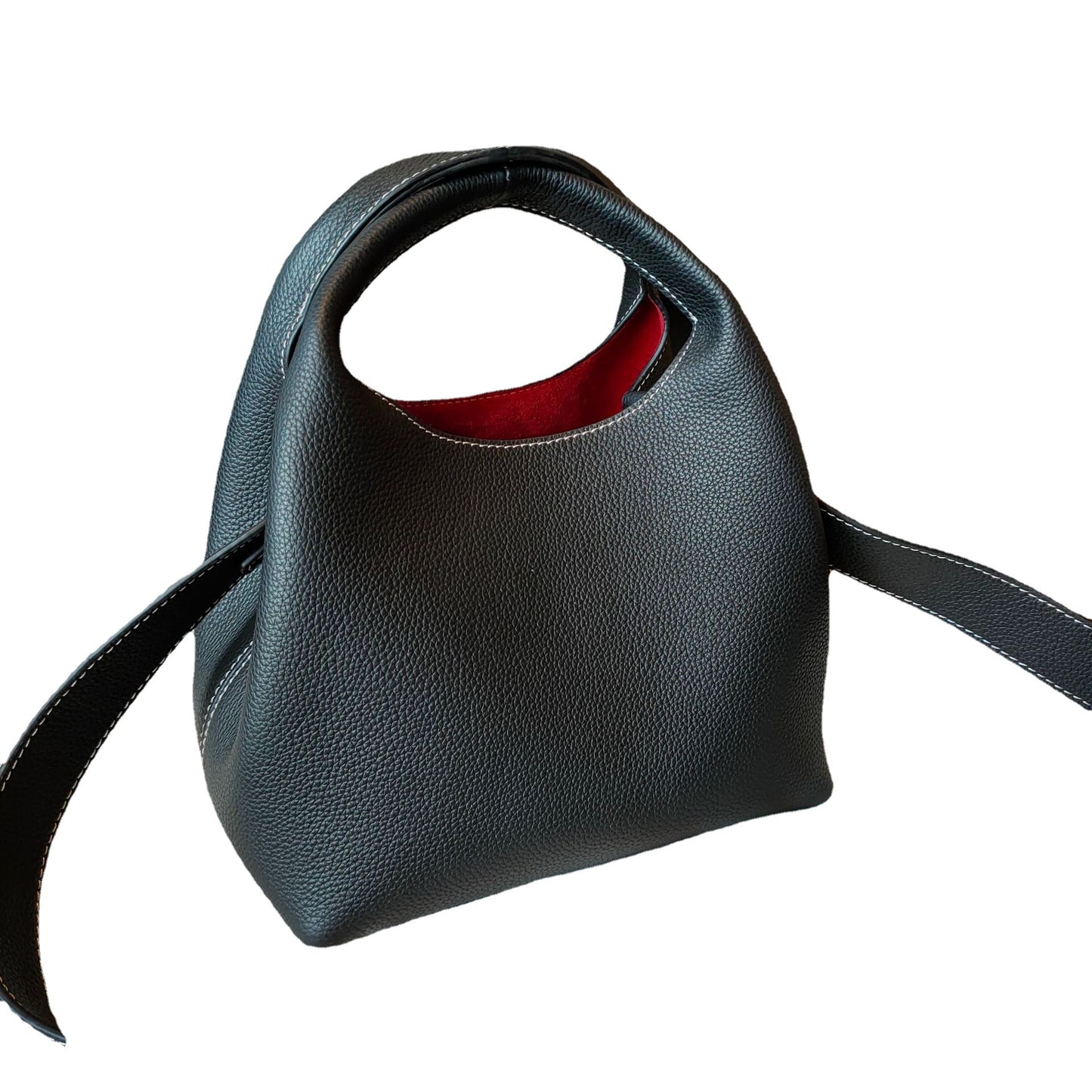 Women's Popular Design Genuine Leather Vegetable Basket Handbags