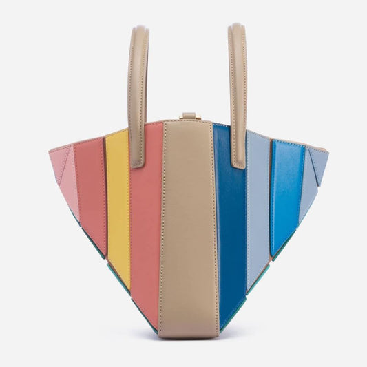 Women's Color Contrast Patchwork Source Design Underarm Handbags