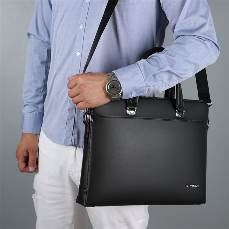 Men's Amd Paul Business Computer Simple Leather Bags