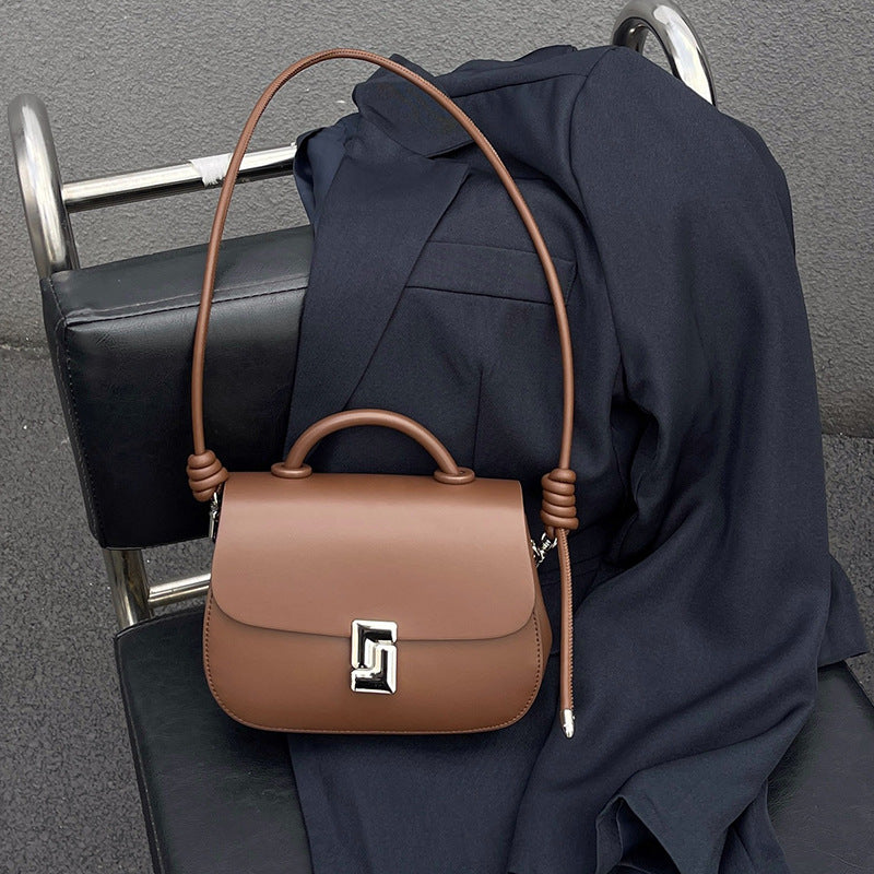 Women's Saddle Niche Advanced Sense Underarm Genuine Leather Large Shoulder Bags