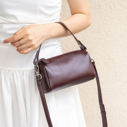 Women's First Layer Leather Fashion Simple Practical Soft Shoulder Bags