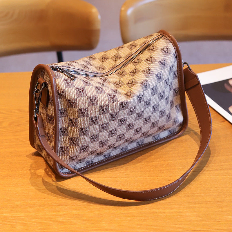 Women's Printed Pea Temperament Wild Boston Fashion Crossbody Bags