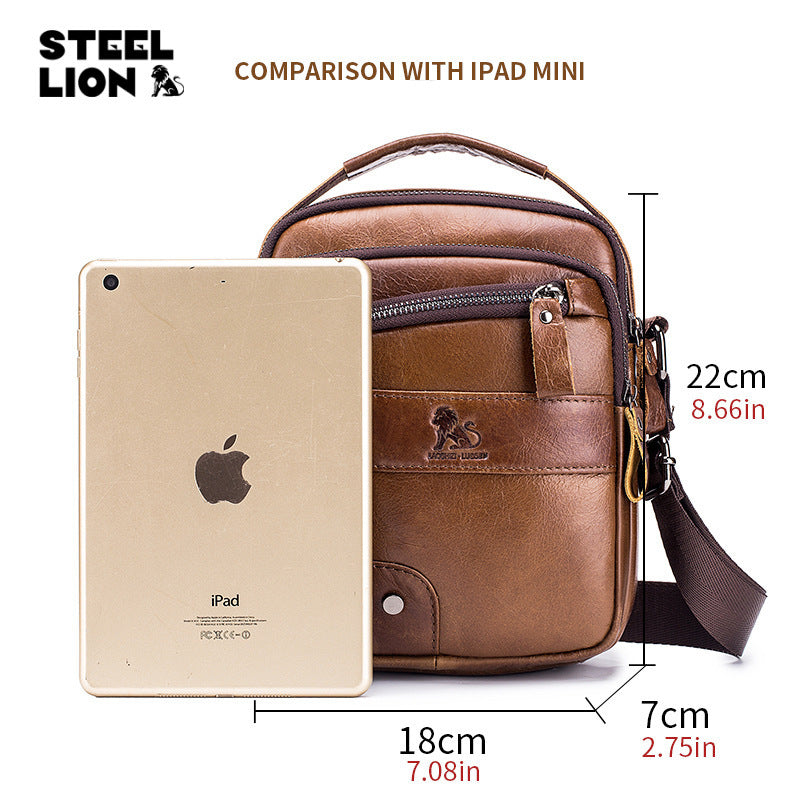 Men's Leather First Layer Cowhide Business Men's Messenger Bags