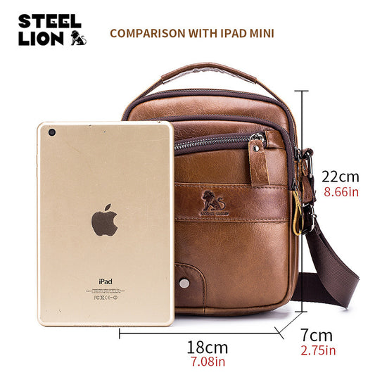 Men's Leather First Layer Cowhide Business Men's Messenger Bags