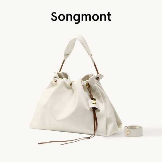 Women's Large Capacity Commuter Leather Garbage Hobo Tote Bags