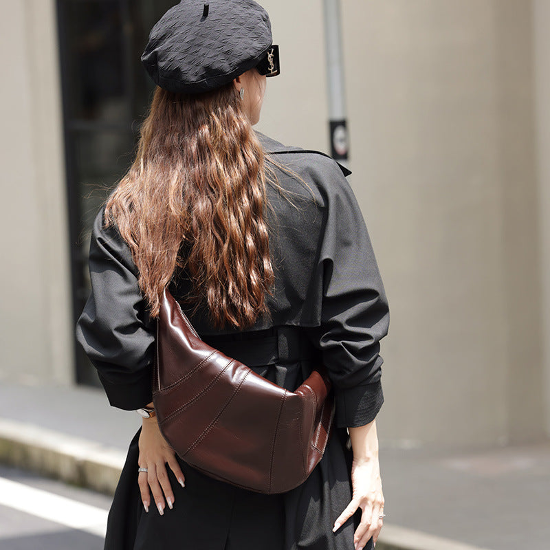 Women's Big Can Song Genuine Leather Versatile Shoulder Bags