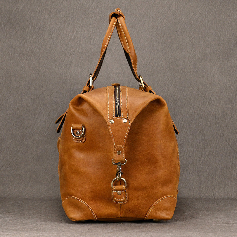 Capacity Leather Retro Crazy Horse Inch Travel Bags
